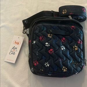 Lug Quilted Crossbody Bag with Paw Print